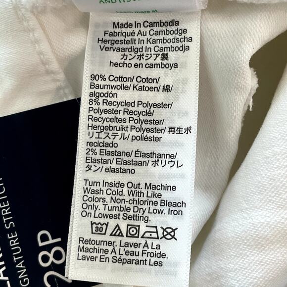 J.Crew Factory Curvy Mid Rise Flare Crop Jean Signature Stretch CG434 White P28 - Picture 16 of 16